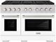ZLINE Paramount Series 48" Stainless Steel Pro Style Gas Range with White Matte Door-0
