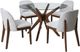 New Classic® Home Furnishings Reeves 5-Piece Brown Cherry/Light Gray Dining Table Set-0