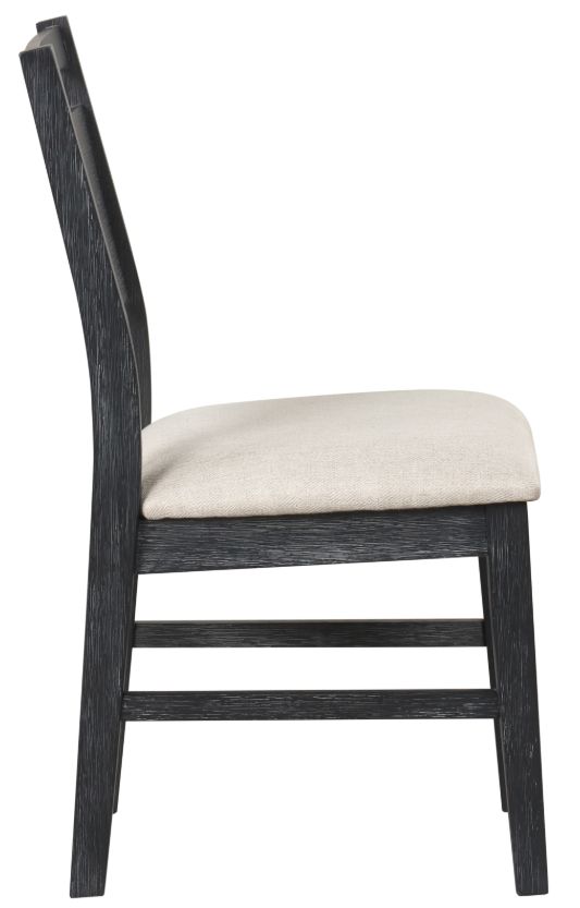 New Classic® Home Furnishings Sable Crest Beige/Black Dining Side Chair-3