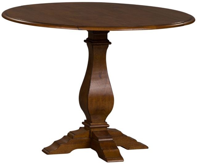 Liberty Furniture Creations II Tobacco Round Drop Leaf Table-0