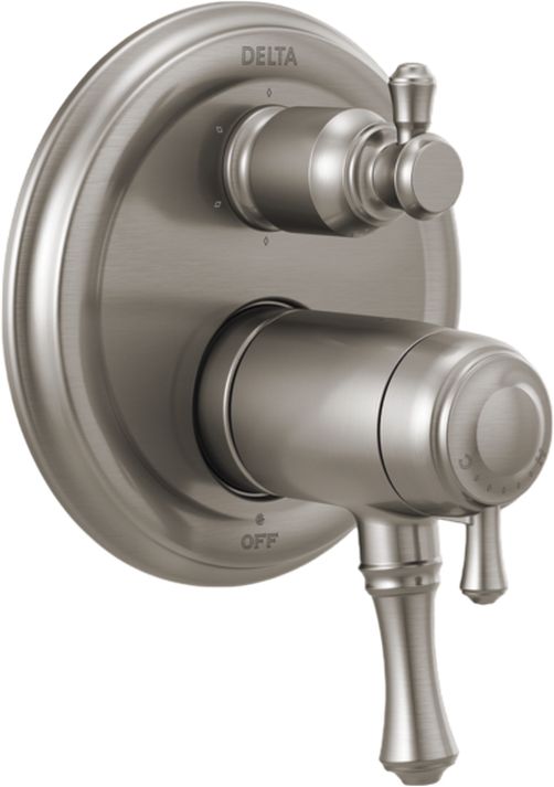 Delta Cassidy® TempAssure® 17T Series Stainless 2-Handle Valve Trim with 6-Setting Integrated Diverter-0