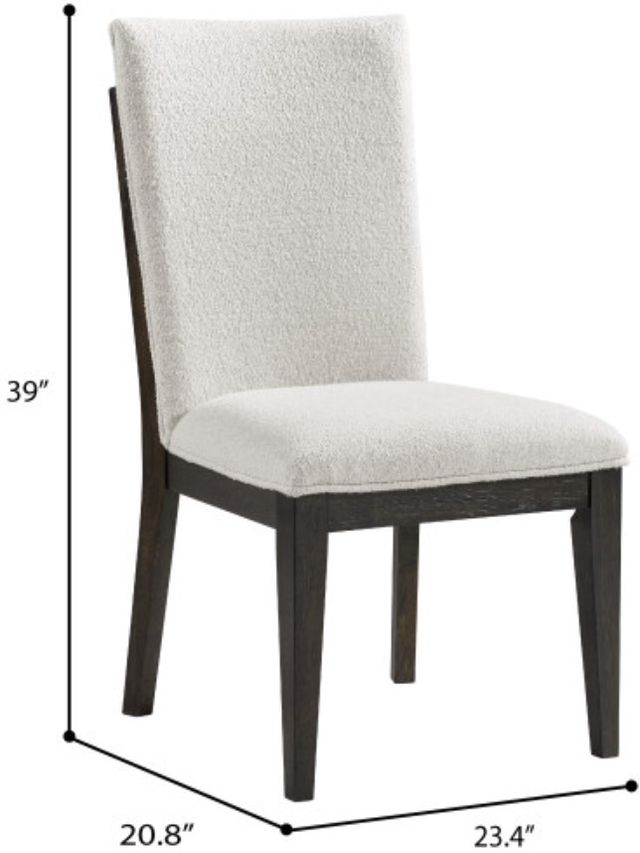 Emerald Home Sutton Place Brown/Creamy White Upholstered Dining Side Chair-2