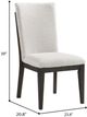 Emerald Home Sutton Place Brown/Creamy White Upholstered Dining Side Chair-2