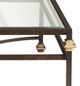 Chelsea House Collar Glass Top Coffee Table with Bronze Base-1