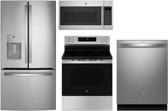 GE® 4 Piece Stainless Steel Kitchen Package
