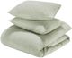 Classic Home Jayson 3-Piece Sagebrush Cotton/Linen Queen Sheet Set-0