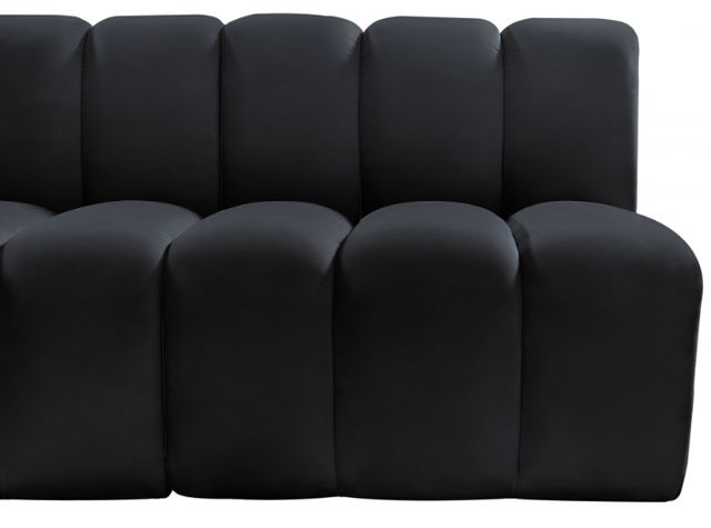 Meridian Furniture Arc 2-Piece Black Velvet Sectional-3