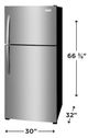 Frigidaire® 30" 20.0 Cu. Ft. Stainless Steel Top Freezer Refrigerator-2