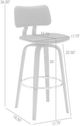 Armen Living Pico Brown/Walnut Swivel Counter Stool-2