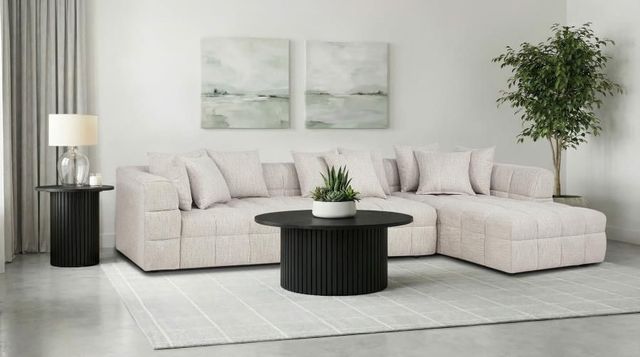 Coaster® Amara 3-Piece Ivory L-Shaped Sectional Sofa-1