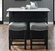Steve Silver Co. Aspen Ebony/Gray Backless Counter Stool-1