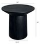A & B Home Black Wooden Pedestal Side Table-1