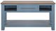 International Furniture Direct Alban Brown Sofa Table with Blue Base-1