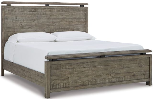 Signature Design by Ashley® Brennagan 2-Piece Gray California King Panel Bed-1