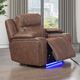 New Classic® Home Furnishings Carrow Brown Power Glider Recliner-1