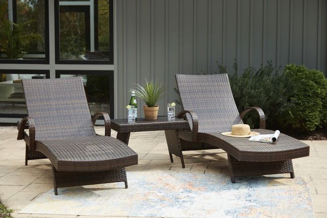 Signature Design by Ashley® Kantana 3-Piece Brown Outdoor Seating Set-3