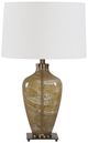 Uttermost® Rainer Amber/Translucent Olive Blown Glass Table Lamp-0