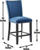 Steve Silver Co. Camila Blue/Espresso Upholstered Counter Stool-2