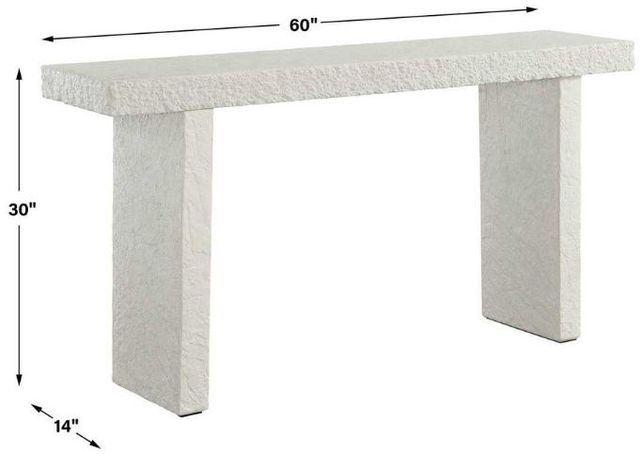Uttermost® Hagan Limestone Concrete Indoor-Outdoor Console Table-3