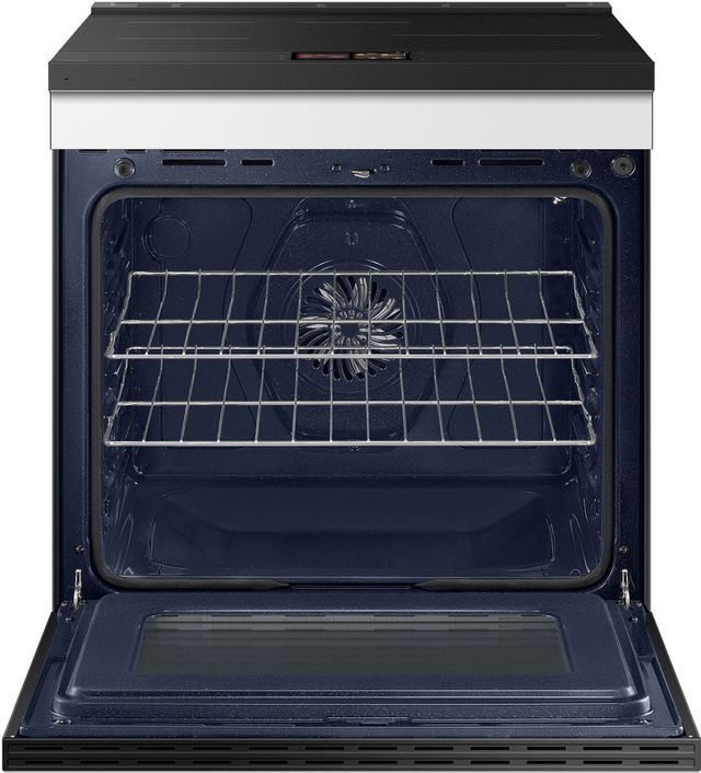 Samsung Bespoke 30" White Glass Slide-In Induction Range-2