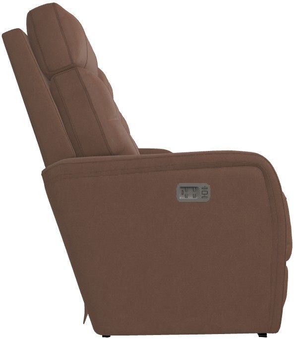 La-Z-Boy® Baron Mocha Leather Power Wall Reclining Loveseat with Console, Headrest and Lumbar-3