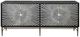 Basset Mirror Talley Sandblasted Black/White Server-1