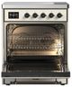 Ilve® Majestic III 30" Antique White Pro Style Induction Range with Solid Door and Burnished Trim-1