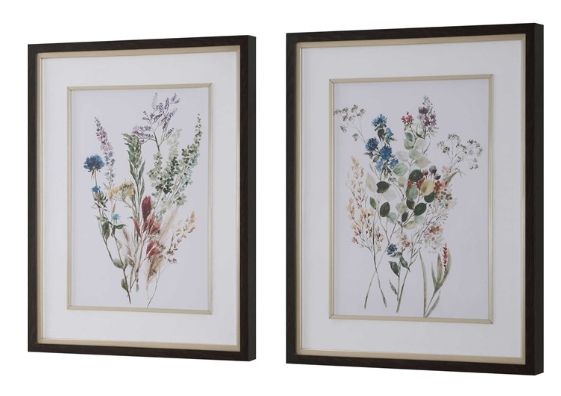 Uttermost® Aisa Jenson 2-Piece Delicate Flowers Framed Print Set-3