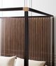 Caracole® Pinstripe Caracole Classic Dark Chocolate/Rich Walnut Queen Canopy Bed-4