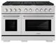 ZLINE 48" Stainless Steel Pro Style Gas Range with 8 Burner Cooktop-0