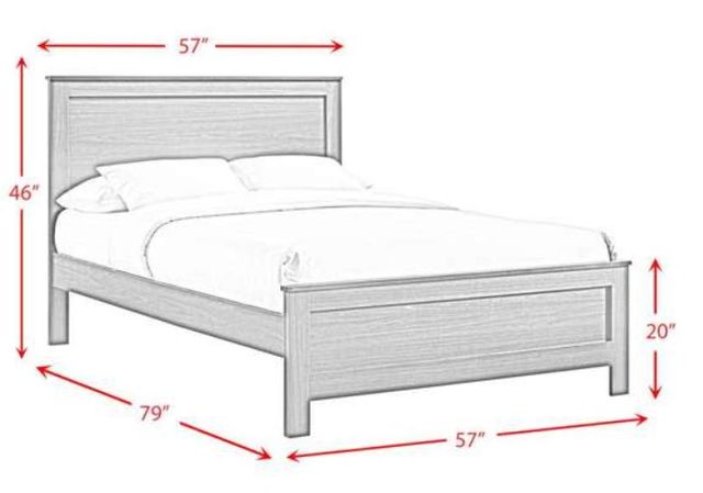 Elements International Sami Gray Upholstered Full Panel Bed-2