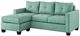 Mazin Furniture Phelps 2-Piece Teal Reversible Sofa Chaise Sectional-1