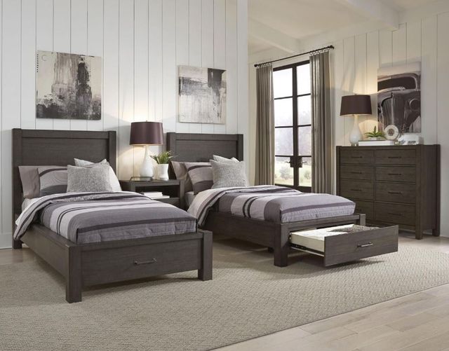 aspenhome® Mill Creek Carob Full Panel Storage Bed-2