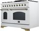 FORNO® Antico Alta Qualita 48" White Pro Style Dual Fuel Range-2