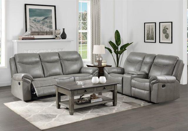 Homelegance® Aram Gray Double Power Glider Reclining Loveseat-1