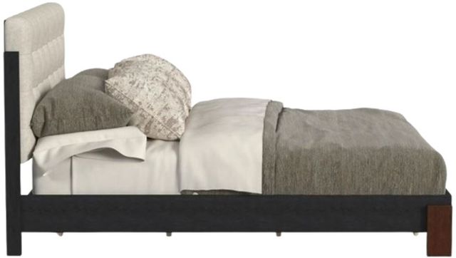 Flexsteel® Waterfall Ebony Queen Upholstered Panel Bed-2