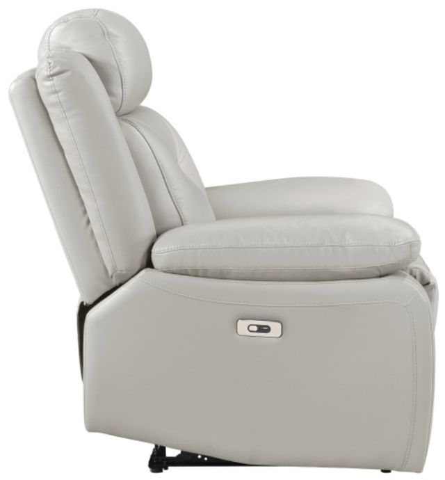 Homelegance® Laconia Silver Power Recliner with Charging Ports-3