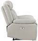 Homelegance® Laconia Silver Power Recliner with Charging Ports-3