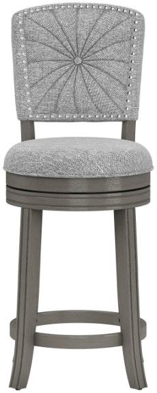 HH2 Home Santa Clara II Antique Gray/Ash Gray Swivel Counter Stool-1