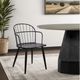 Armen Living Bradley Black Arm Chair-1