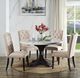 ACME Furniture Gerardo White Round Dining Table with Weathered Espresso Base-1