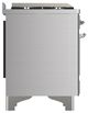 Ilve® Majestic III 36" Stainless Steel Pro Style Dual Fuel Liquid Propane Range with Solid Door and Chrome Trim-4