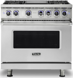 Viking® 7 Series 36" Stainless Steel Pro Style Dual Fuel Natural Gas Range