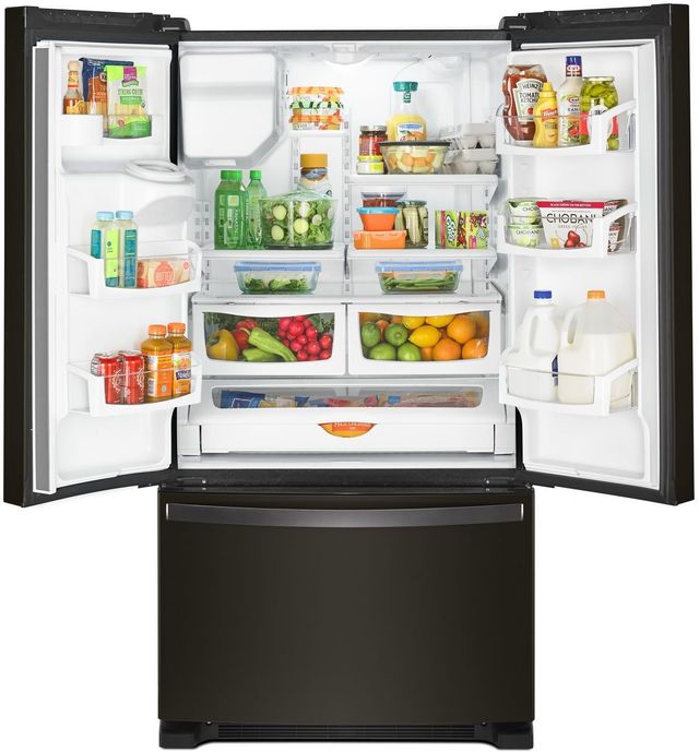 Whirlpool® 36 in. 24.7 Cu. Ft. Fingerprint Resistant Black Stainless French Door Refrigerator-3