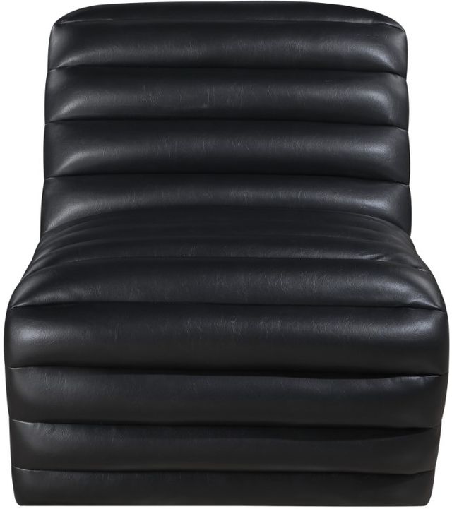 Meridian Furniture Vega Black Vegan Leather Upholstered Accent Chair-1