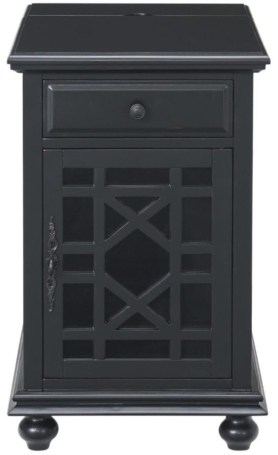 Martin Svensson Elegant Antique Black Chairside Table-2