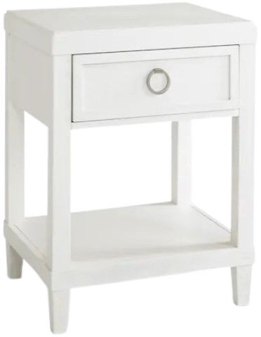Bassett® Furniture Ventura Colors White Enamel Bedside Table-0