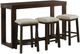 Elements International Hardy 4-Piece Cherry Bar Table Set-0