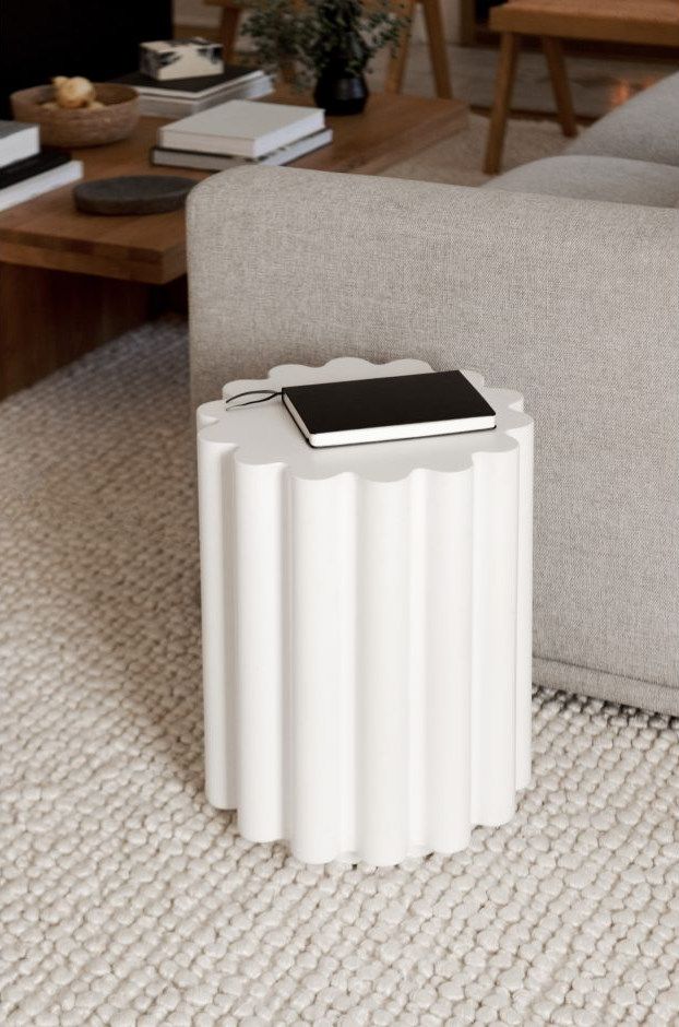 Moe's Home Collection Taffy White Concrete Outdoor Accent Table-3