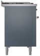 Ilve® Nostalgie II Series 48" Blue Grey Pro Style Dual Fuel Range-1